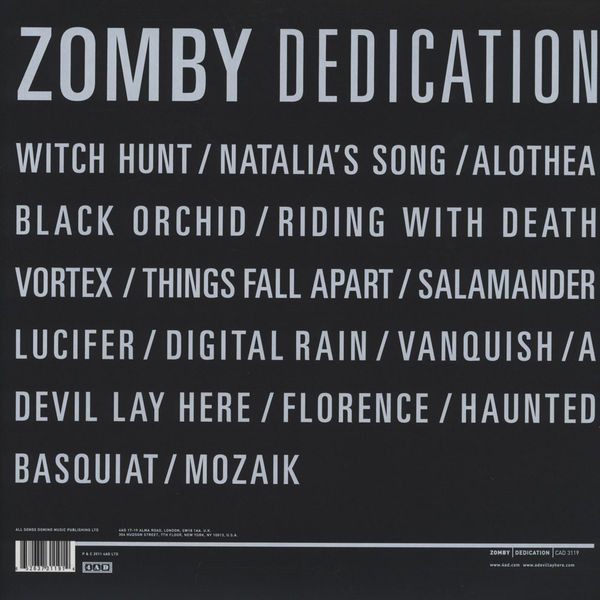 Zomby - Dedication - 2LP