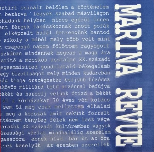 Marina Revue - Sikoly A Mából - LP
