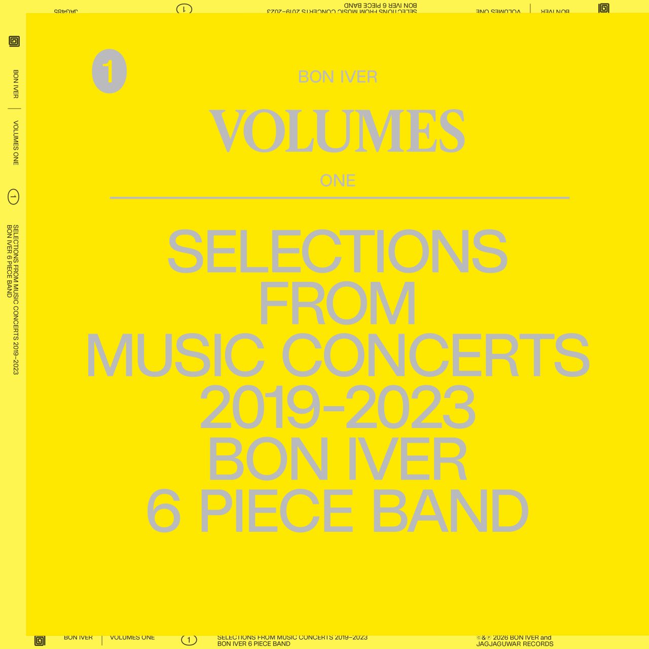 Bon Iver - Volumes One: Selections From Music Concerts 2019-2023 - LP